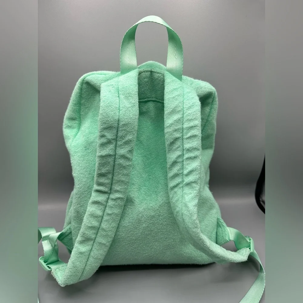 Stoney Clover Lane Terry Cloth Embossed Backpack Light Green Mint